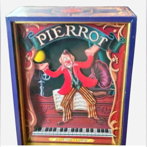 Vintage Monpierrot Dancing Clown Music Box - Picture 2 of 9
